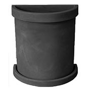 Semi-Circle Flower Pot - Black